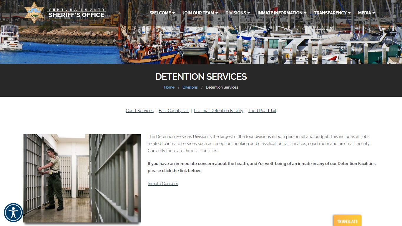 Detention Services - Ventura County Sheriff's Office