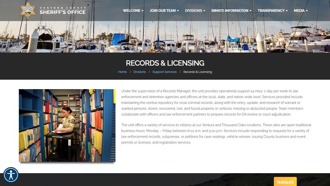 Records & Licensing - Ventura County Sheriff's Office